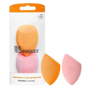 💞 New Real Techniques Iconic Blend & Set Miracle Makeup Sponge Duo